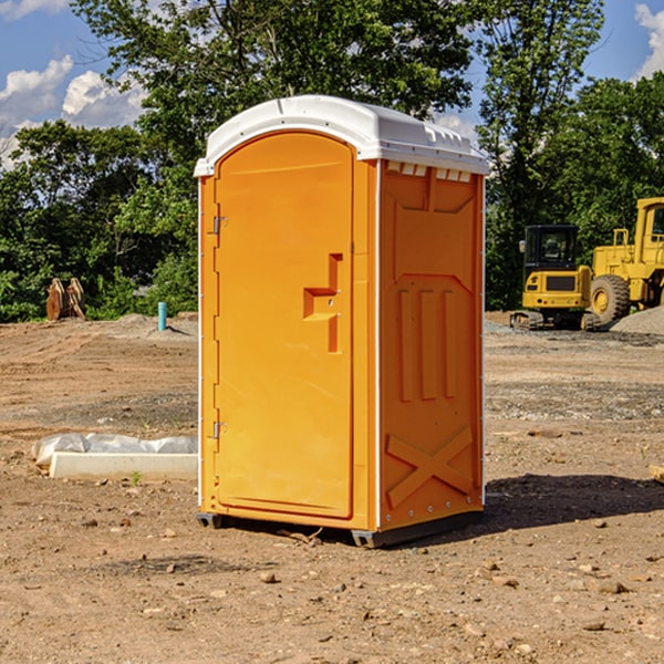 how often are the porta potties cleaned and serviced during a rental period in Jette